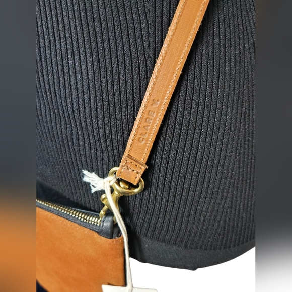 NWT Clare V Foldover Clutch with Strap $418 Suede & Nappa Patchwork Multi Color - Picture 11 of 13